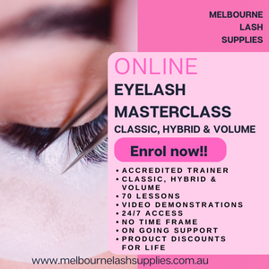 ONLINE Eyelash Masterclass With Kit - Classic, Hybrid & Premade Volume Eyelash Extension Course
