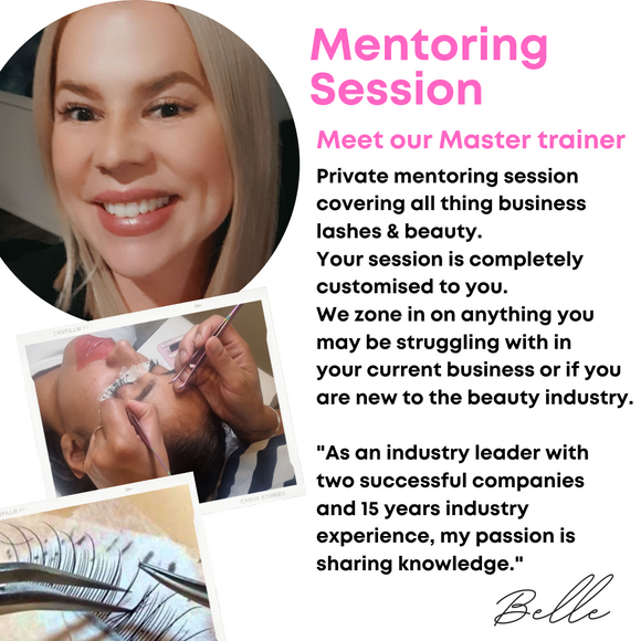 PRIVATE 1:1 IN PERSON & ONLINE OPTION Mentoring Session for Eyelash Extensions