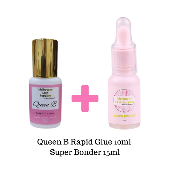 Queen B rapid dry glue 10ml & Super bonder 15ml Duo