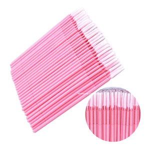 Long Tip Micro Brushes 100 Pack - Lolly Pink