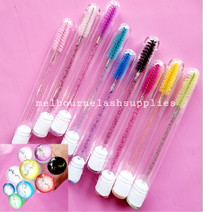 Mascara Wand Tubes "GLITTER MIXED" fancy AF 20 PACK with gems