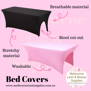 Bed Cover Lash Artist with cut out Black & Pink