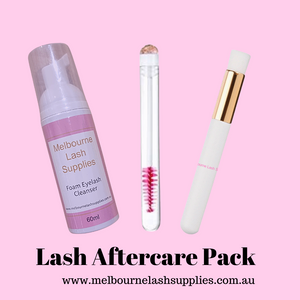 Aftercare Pack with cleanser, brush, wand & bag